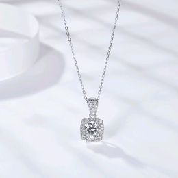 Moissanite Necklace 925 Sterling Jewellery Women Silver Pendant