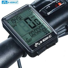 INBIKE 21inch Bicycle Computer Bike Wireless and Wired Stopwatch MTB Cycling Odometer Speedometer Multifunction LED Backlight 2115594295