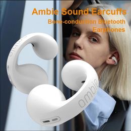 Ambie Sound Earcuffs Ear Earring Wireless Bluetooth Earphones Auriculares Headset TWS Sport Bone Conduction Earbuds