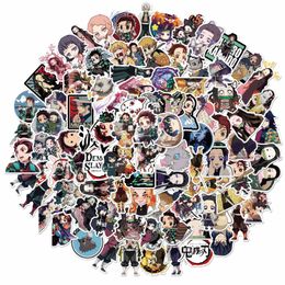 Kids Toy Stickers 103050100PCS Anime Demon Slayer Graffiti for Laptop Luggage Bicycle Car Skateboard Computer Waterproof Decal Toys F5 221125