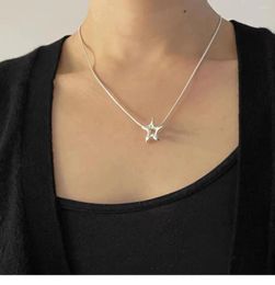 Choker Korean Fashion Sweet Cool Hollow Star Pentagram Pendant Necklaces Girls Y2k Necklace For Women Party Club Jewellery