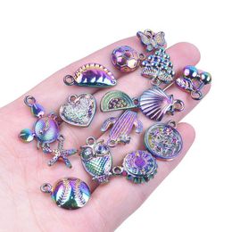 Lockets 100Pcs Mixed Seven Colour Alloy Small Pendant Ornaments Accessories Metal Necklace Handmade Diy Drop Delivery Jewellery Dhgarden Dhuyb