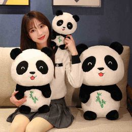 1Pc 2250Cm Beautiful Plush Panda Toy Kawaii Bamboo Panda Bear Pillow Peluche Dolls Stuffed Soft Animal Toy For ldren Gifts J220729