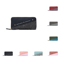 Money Clips New Money Clips Purse Womens Long Double Zipper Large Capacity Wallet Drop Delivery Jewelry Dhgarden Dhyev