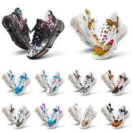 men women custom shoes artoon animal design diy word black white blue red mens trainer 108