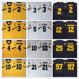 NCAA Michigan Wolverines College 4 Jim Harbaugh Jersey Football 2 Charles Woodson 5 Jabrill Peppers 10 Tom Brady 21 Desmond Howard 12 Cade McNamara Aidan Hutchinson