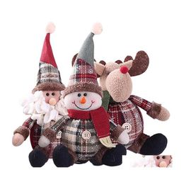 Christmas Decorations Christmas Decorations Dolls Home Pendants Santa Claus Snowman Elk Toys Xmas Figurines Gift For Kids Tree Hangi Dhlnm