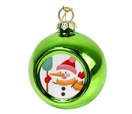 4cm Sublimation Christmas Ball Ornaments Shatterproof Xmas Tree DIY Ornaments Blanks Colorful Hanging for Party Decoration Crafts 6 Colors SN328