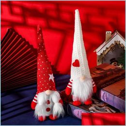 Other Festive Party Supplies Cartoon Halloween Ghost Festival Party Supplies Decorate Prop Cloth Red White Rudolph Faceless Doll D Dhhqz