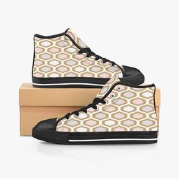 Men Stitch Shoes Custom Sneakers Canvas Women Fashion Black White Orange Mid Cut Breathable Fashion Outdoor Walking Color37
