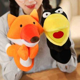 1Pc Creative 25Cm Plush Hand Doll Soft Animals Puppet Bird Fox Cuddles Hand Doll For ldren Baby Adult Playing Dolls Gift J220729