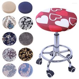 Chair Covers High QualityRound Cover Bar Stool Elastic Seat Home Slipcover Round Floral Printed