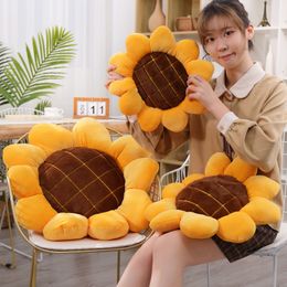 40/50/70cm Stuffed Sofa Cushions Soft Plant Sunflower Plush Toys Cute Chair Car Plush Cushion Office Nap Pillow Girls Birthday Gift