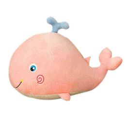 25 Cm Cartoon Cute Plush Whale Toys For ldren Soft Cuddly Animal Whale Pop Duffel Pillow Toy For Chlidren Birthday gift J220729