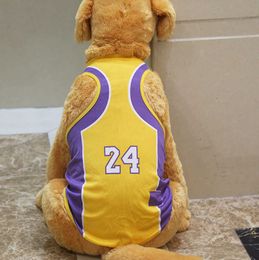 Dogs Dog Large Apparel Vest Basketball Jersey Cool Breathable Pet Cat Clothes Puppy Sportswear Spring Summer Fashion Cotton Shirt Lakers 6XL