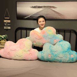 Kawaii Sky Series Cloud Plush Toys 406580Cm Stuffed Soft Colourful Rainbow Cloud Plush Cushion Cute home Decor Birthday Gifts J220729