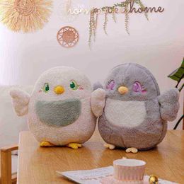 1Pc 40Cm Cute Sparrow Crow Cuddle Fat Round Stuffed Bird Animal Doll Pillow Soft Lifelike Bird Gifts for ldren J220729