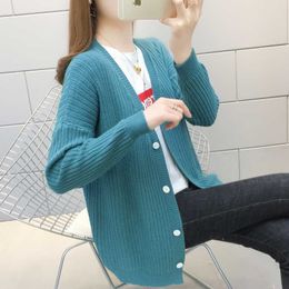 Women's Sweaters Women Knitted Vest Spring Autumn Solid Sweater Knots Long Sleeve Ladies Pink Sweaters Knitting Vest Mujer J220915