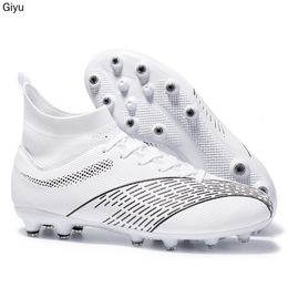 Dress Shoes High Ankle Football Boots Soccer Cleats Fg Futsal Breathable Turf Large Size Training Sneakers 221125
