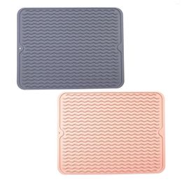 Table Mats Silicone Dish Drying Mat Draining Boards Trivet Waterproof Heat Insulation Pot Holder