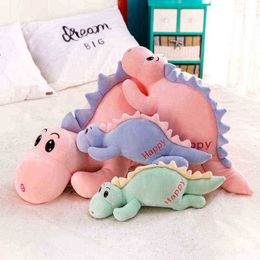 4565Cm New Cute Dinosaur Cuddle Cartoon Saber Tooth Dragon Cute ld Filled Toys Pop ld Boy Birthday Gift 3 Color WJ145 J220729