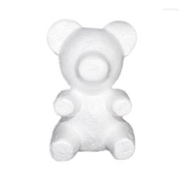 Decorative Flowers 1Pcs Modelling Polystyrene Styrofoam White Foam Bear Mould Teddy For Valentine's Day Gifts Birthday Party Wedding