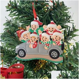 Christmas Decorations Christmas Decorations Tree Pendant Hanging Decoration Pvc Diy Family Blessing Car Ornament Year 2022Christmas Dh846