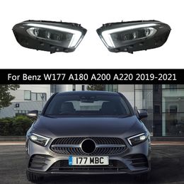 Car LED Headlight Lighting Accessories DRL Daytime Running Lights For Benz W177 A180 A200 A220 2019-2021 Dynamic Streamer Turn Signal Front Lamp