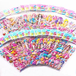 Kids Toy Stickers 10Sheets Girls Cartoon Dress Up 3D Bubble Fashion Children PVC for Laptop Book Kawaii Toys Birthday Gifts 221125