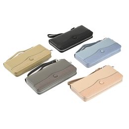 DHL50pcs Wallets Women PU Plain Patchwork Multifunctional Long Credit Card Holder Mix Colour