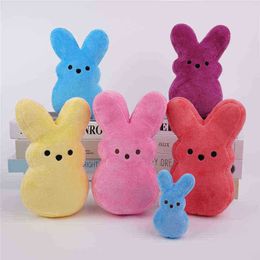 1Pc 20Cm Beep Sounds Plush Rabbit Peep Easter Toy Simulation Cuddly Doll For Kids ldren Soft Bunny Pillow Gifts Baby Toy J220729