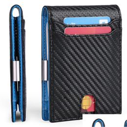 Money Clips 2022 New Money Clips Creative Trathin Wallet Mens Short Carbon Fiber Drop Delivery Jewelry Dhgarden Dh8Fz