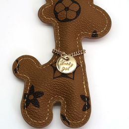 Portable Leather Key Chain Pendant Bag Giraffe Pendants Lanyards Women Fashion Keychains