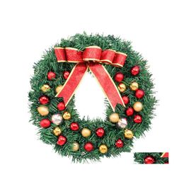 Christmas Decorations Christmas Decorations Decorative Wreath Xmas Door Hangers Artificial Flowers Garland Mticolor Props 30Cm 30/40 Dhcsq