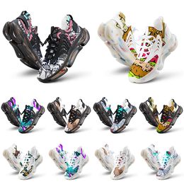 men women custom shoes artoon animal design diy word black white blue red mens trainer 037