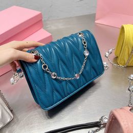 designer Bags Women CrossBody Bags Classic fold chain bag Wrinkled Leather Purse High Qulity Handbag Chain Pleated Leather Small And Light Clutch 220905