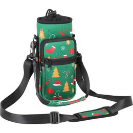 Other Kitchen Dining Bar Water Bottle Bag Pouch Holder Adjustable Shoulder Hand Strap 2 Pocket Sling Neoprene Sports cycling 221124