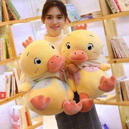Kawaii Yellow Duck Cuddle Soft Cartoon Animal Duck Filled Doll Friends Birthday Gifts Sofa Cushion ldren Best Gifts J220729