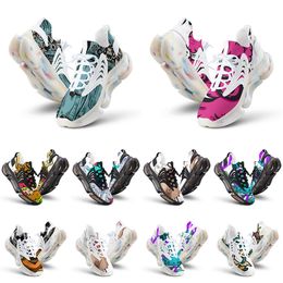 men women custom running shoes artoon animal design diy word black white blue red mens trainer 0504