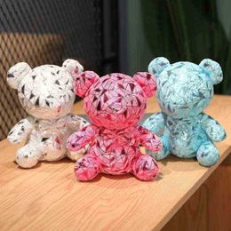 1Pc 12Cm Kawaii New Filled Soft Bear Rabbit Cuddles Key Buckle Cute Pendant Animals Doll Pillow For kids Girls Cute Gifts J220729