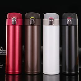 Water Bottles Stainless Steel Pop Up Vacuum Insulated Portable For Sports Easy To Open Thermos Cup Pr Sale 221124