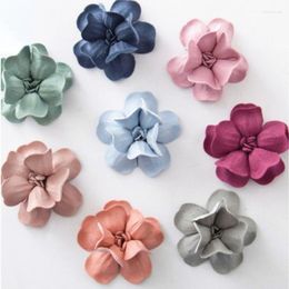 Decorative Flowers 5 Pcs Korean Version Of The Microfiber Lantern Flower Diy Handmade Hair Accessories Headdress Brooch Wholesale