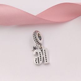 925 Sterling Silver Beads 16 Years Of Love Pendant Charm Charms Fits European Pandora Style Jewelry Bracelets & Necklace 797261CZ AnnaJewel