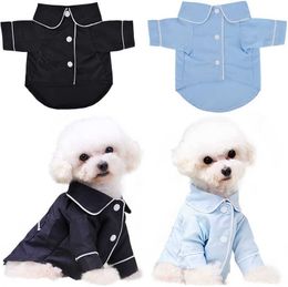 Pyjamas Stylish Dog Soft Shirts Loungewear Dog Apparel Puppy Pjs Coat 2 Leg Pets Clothes for Small Dogs Boy Girl Chihuahua Yorkie Pet Male