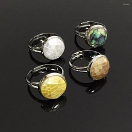 Wedding Rings Small Mother Of Pearl Natural Seashell Ring Pink White Abalone Shell Adjustable Finger Party Women Jewellery