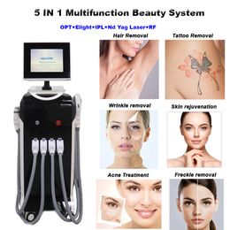 OPT vertical IPL IPL Máquina de remoção permanente de cabelo RF Rejuvenescimento de rejuvenescimento Remover equipamento de beleza e remoção de tatuagem a laser yag