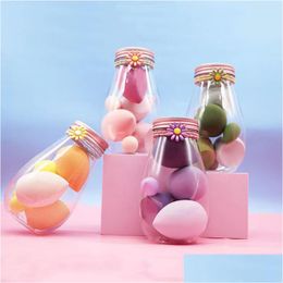 Makeup Tools Makeup Beauty Tools Wet/Dry Mini Makeups Puff 6Pcs In Drift Bottle Egg Enlarge With Water Powder Puffs Zl1279 Drop Deli Dhdff