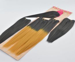 Pieni di capelli adorabili fasci con piccola chiusura di chiusura resistente a fibra yaki pacchetto dritto in tessitura Quattro onda 4pcs 12 18 2210