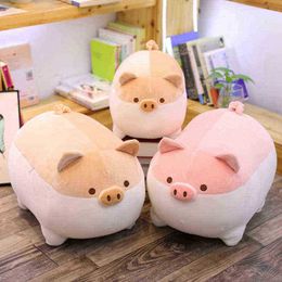 4050Cm Cute Super Soft Pig Filled Down Cotton Animal Pig Plush Toys For ldren Sofa Cushion Pop kids Baby Sussen Toys Gift J220729