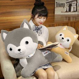 2560Cm New Cute Lying Shiba Inu Dog Cuddle Stuffed Soft Animal Chai Cushion Pillow Gift For kids Kawaii Valentine Gift J220729
